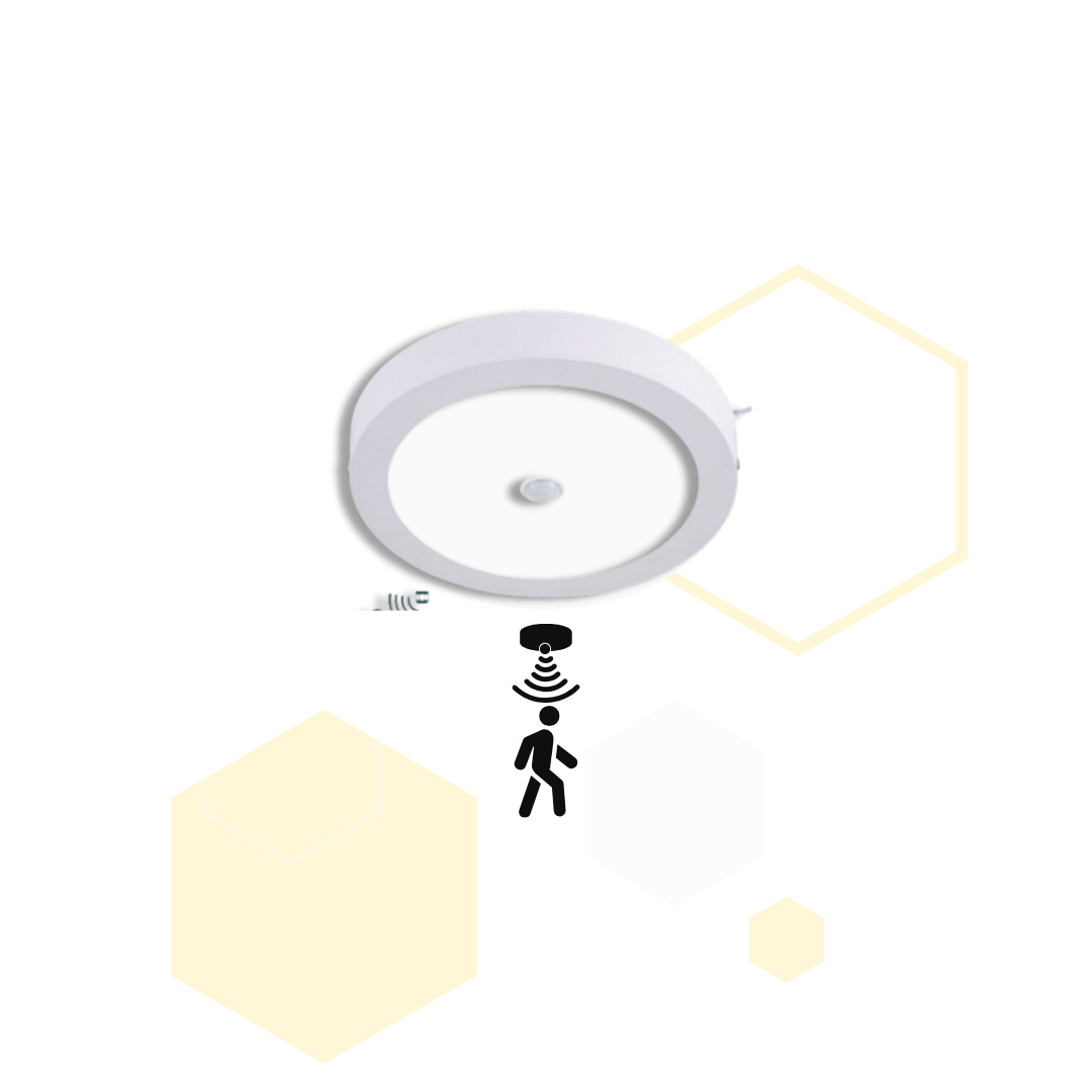 PANEL LED 18W REDONDO SOBREPONER CON SENSOR