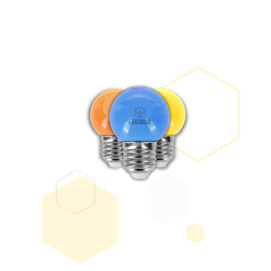 BOMBILLO LED E27 COLORES PINPIN