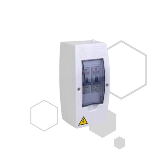 CAJA PARA TACO DE RIEL 2 CIRCUITOS SOBREPONER