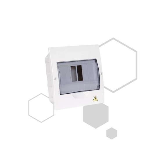CAJA PARA TACO DE RIEL 4 CIRCUITOS INCRUSTAR