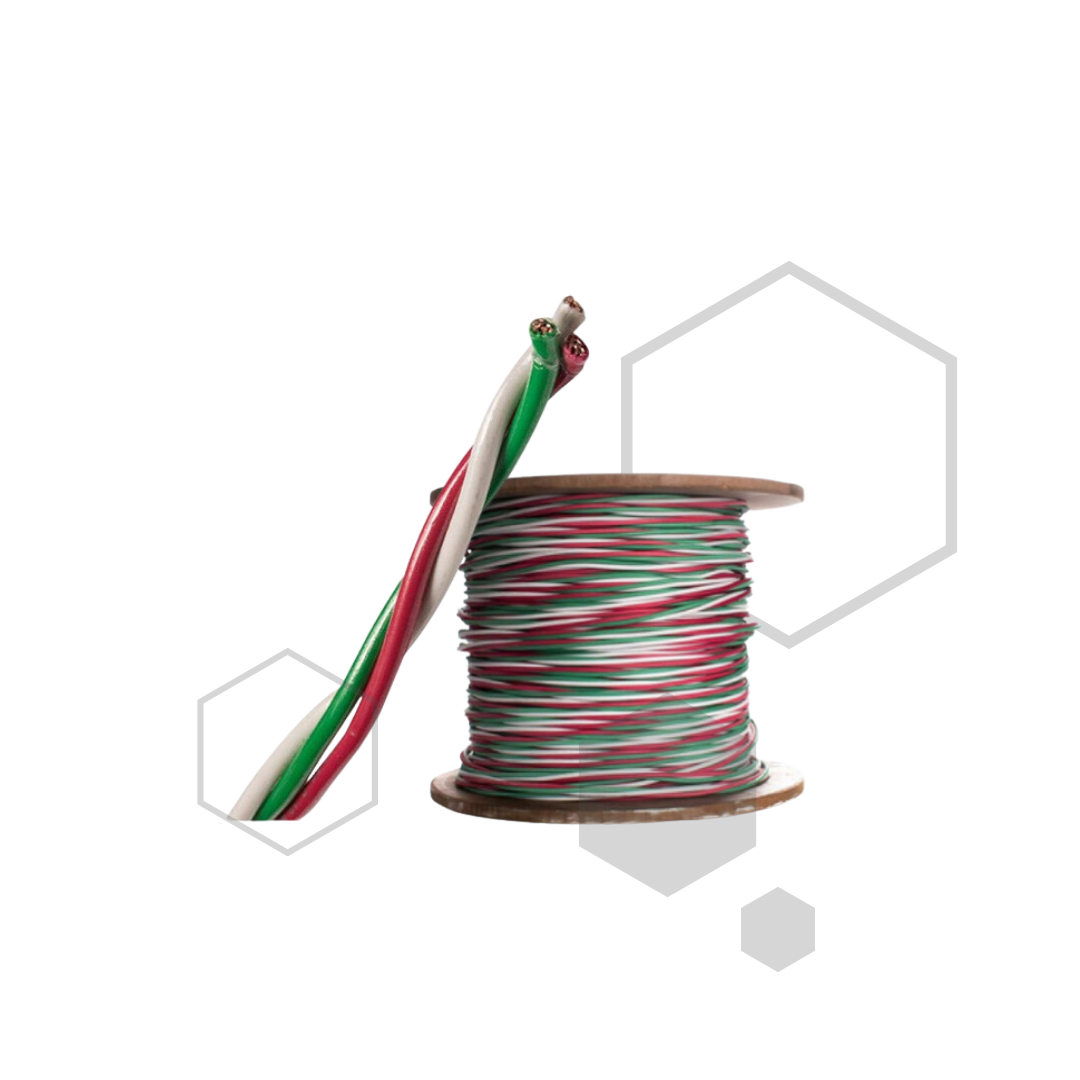 CABLE TRENZADO 3X12 FASE ROJA AWG THHN/THWN