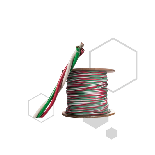 CABLE TRENZADO 3X12 FASE ROJA AWG THHN/THWN