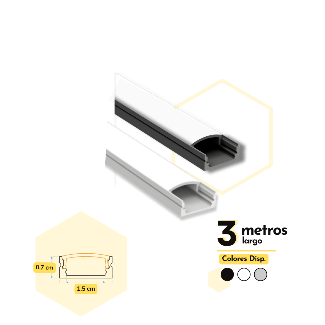 PERFILES LED INCRUSTAR 1707