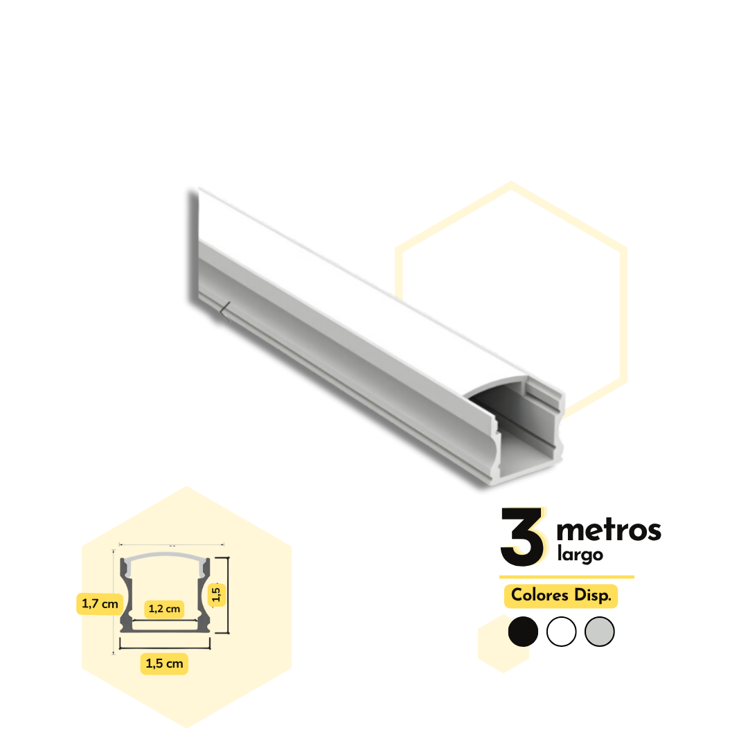 PERFILES LED INCRUSTAR 1715