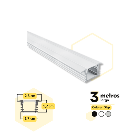 PERFILES LED INCRUSTAR 2412