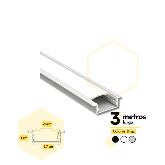 PERFILES LED INCRUSTAR 2507