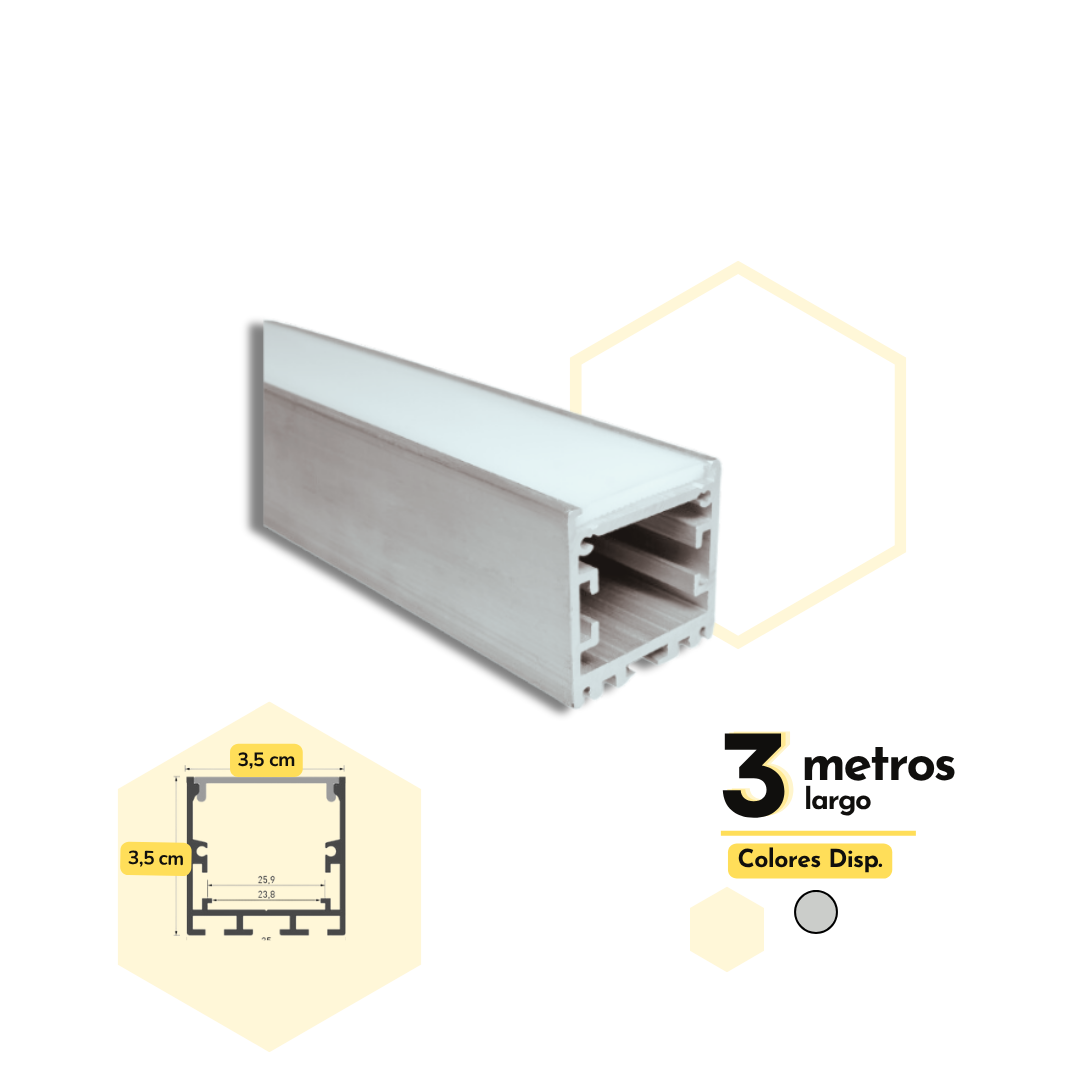 PERFILES LED INCRUSTAR 3535