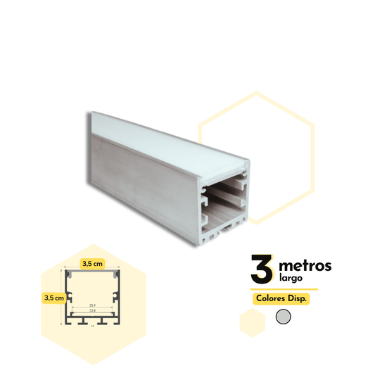 PERFILES LED INCRUSTAR 3535
