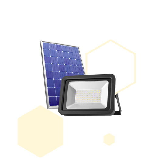 REFLECTOR LED CON PANEL SOLAR LUZ BLANCA