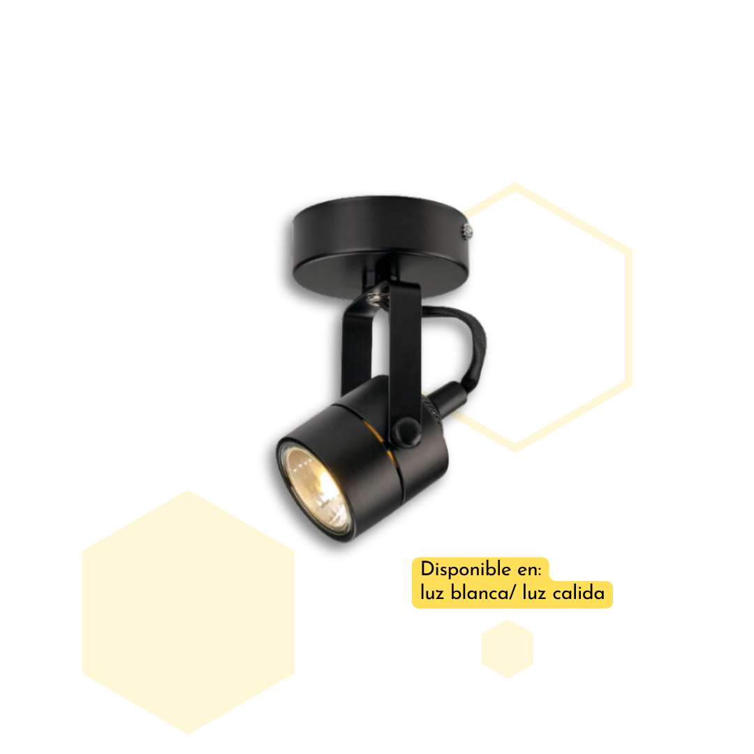 SPOT GU10 DE SOBREPONER BLANCO CON BOMBILLO 5W